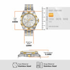 Garrett Men Quartz Silver Dial Multi-Function Stainless Steel Watch FS6148