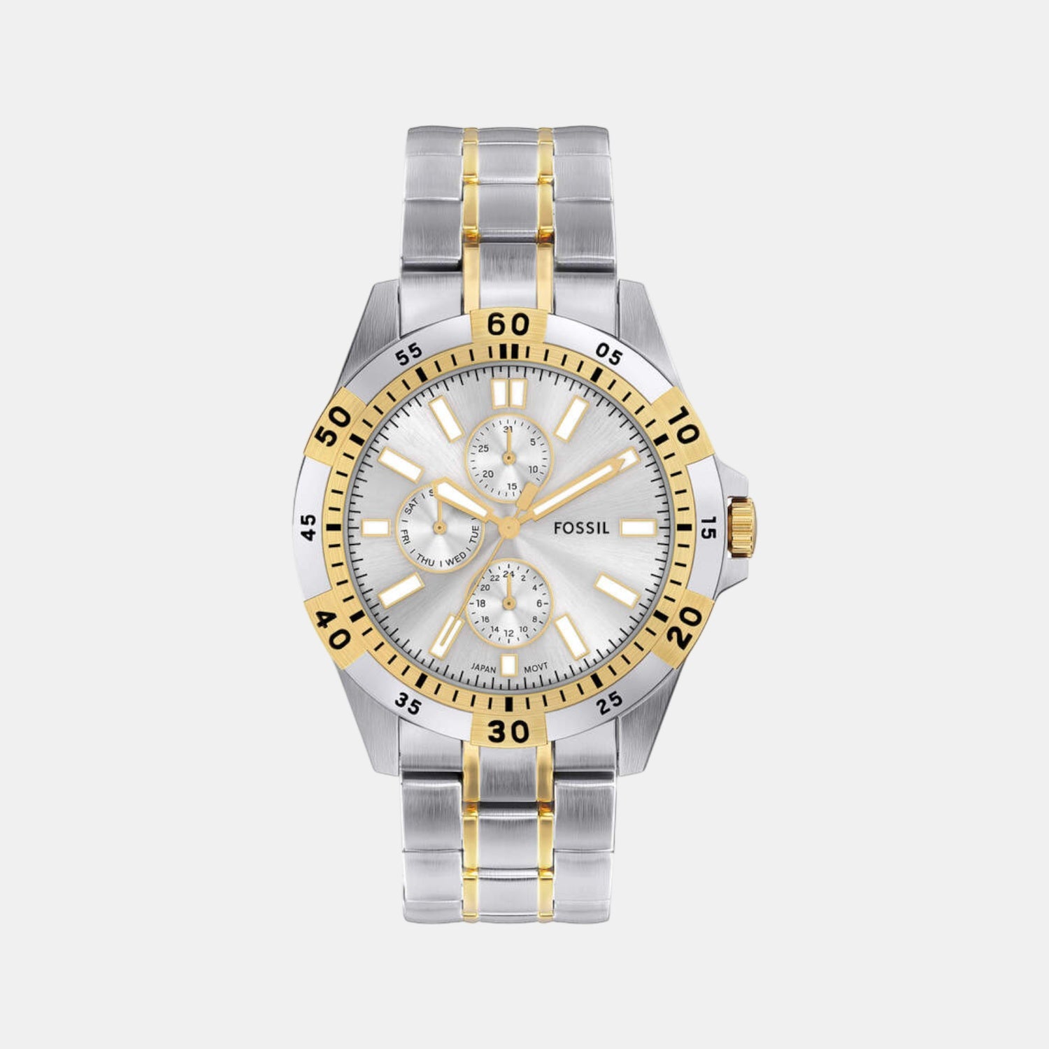 Garrett Men Quartz Silver Dial Multi-Function Stainless Steel Watch FS6148