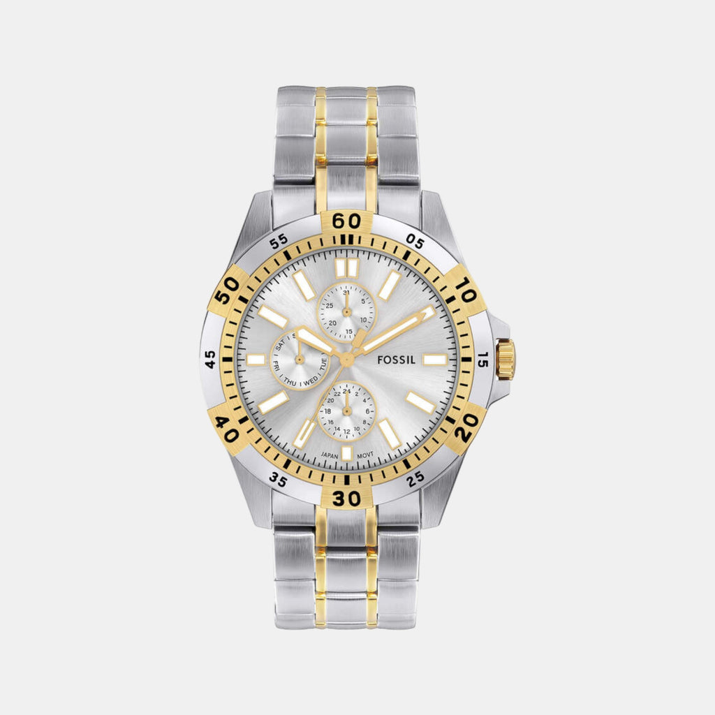 Garrett Men Quartz Silver Dial Multi-Function Stainless Steel Watch FS6148