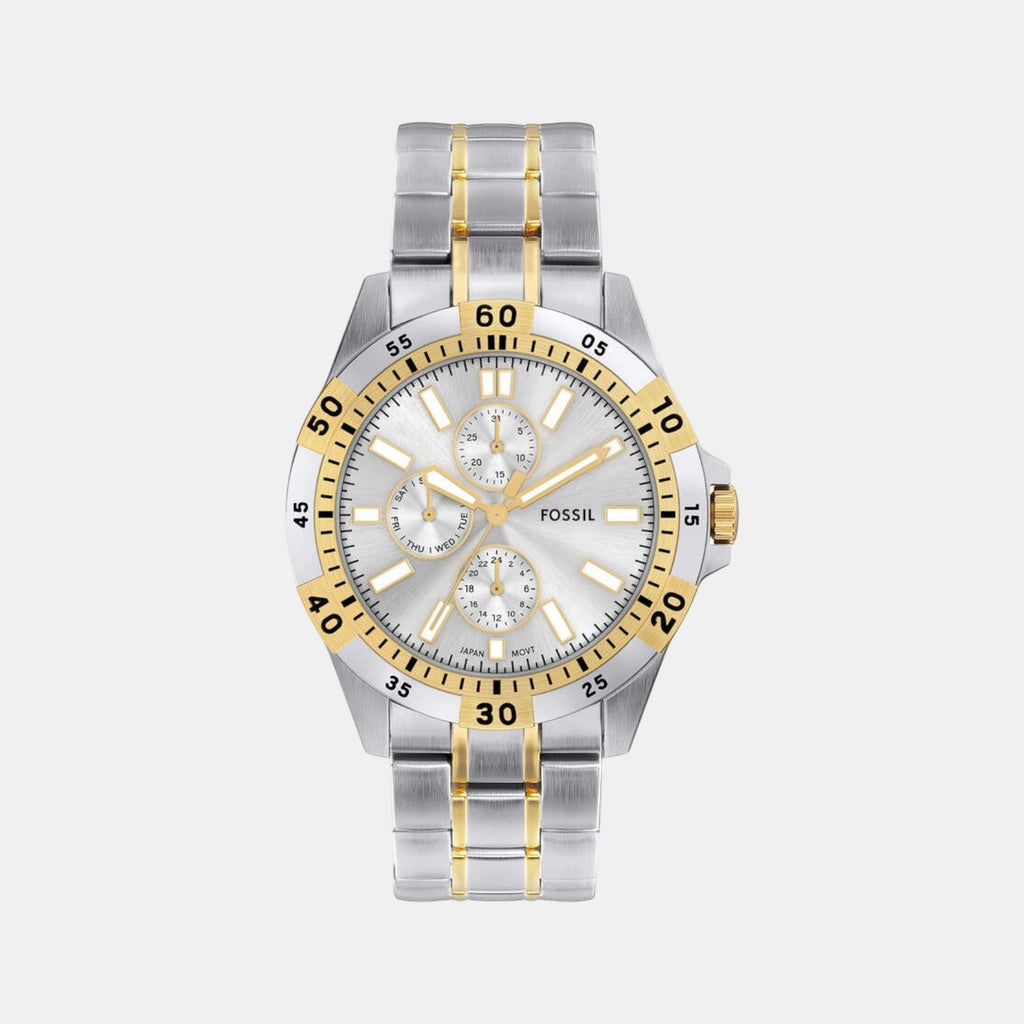 Garrett Men Quartz Silver Dial Multi-Function Stainless Steel Watch FS6148