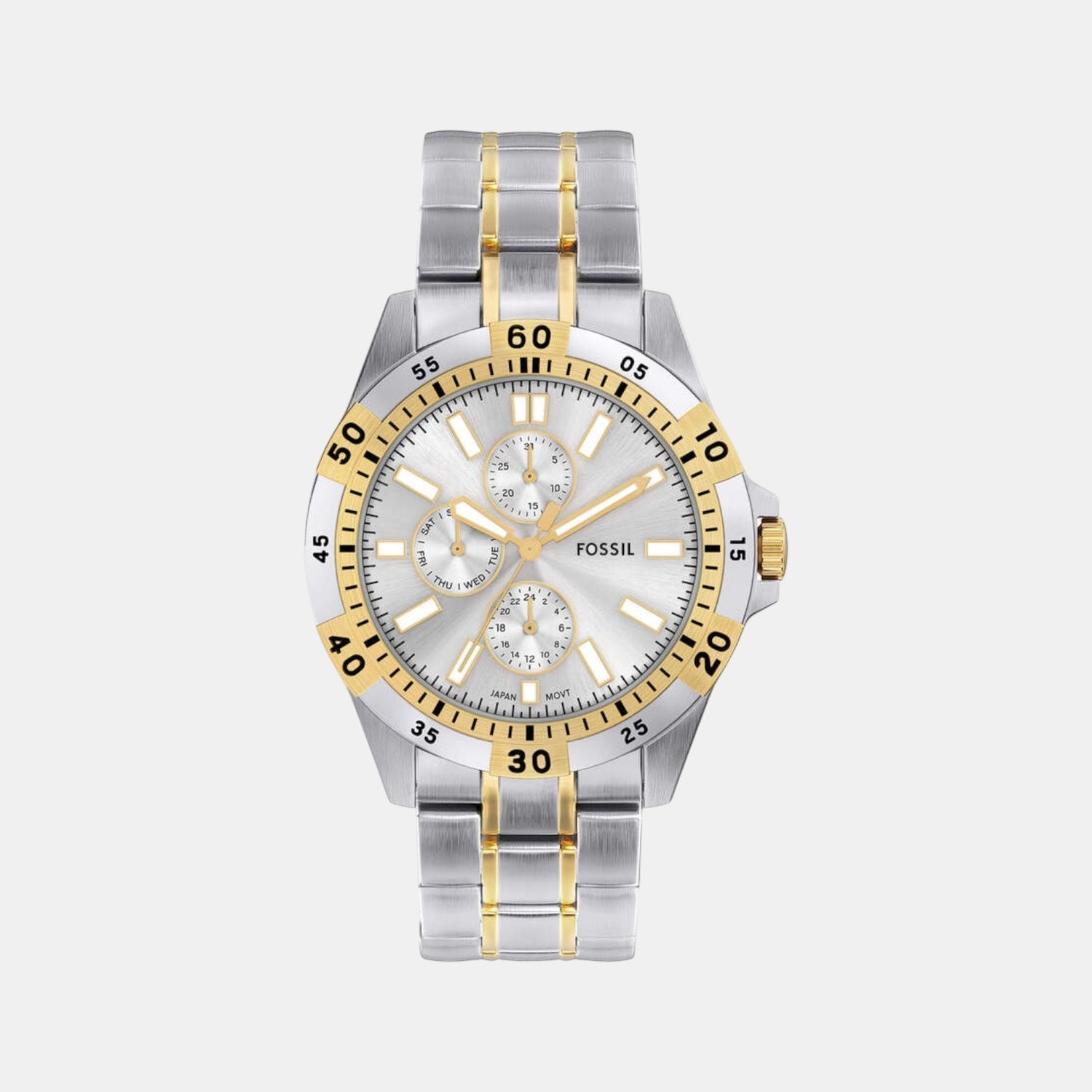 Garrett Men Quartz Silver Dial Multi-Function Stainless Steel Watch FS6148