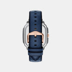 Crosby Men Quartz Blue Dial Analog Leather Watch FS6149