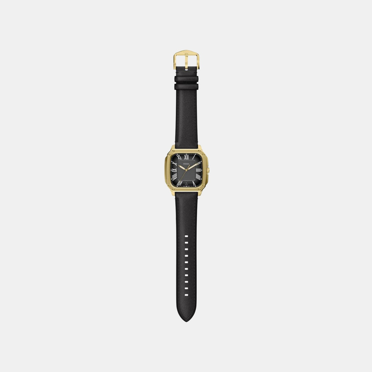 Crosby Men Quartz Black Dial Analog Leather Watch FS6151
