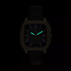 Crosby Men Quartz Black Dial Analog Leather Watch FS6151