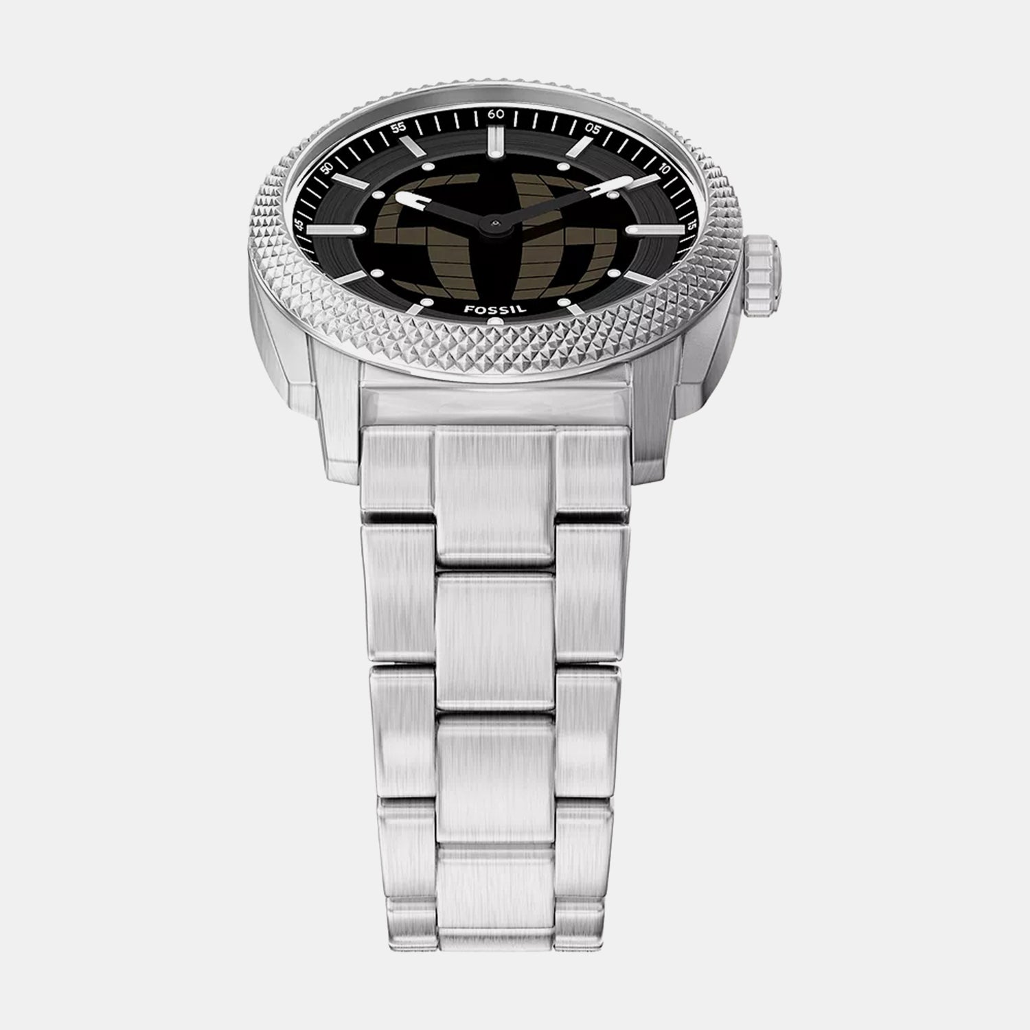 Machine Big Tic Men Quartz Black Dial Analog-Digital Stainless Steel Watch FS6155