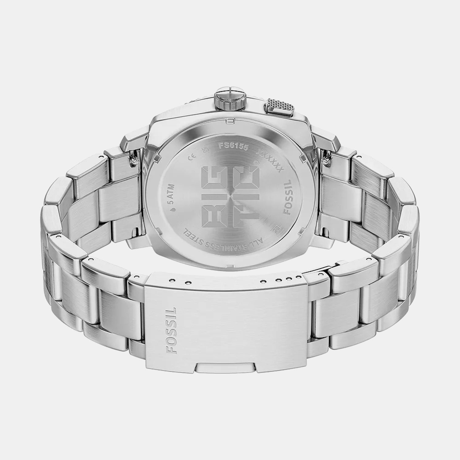 Machine Big Tic Men Quartz Black Dial Analog-Digital Stainless Steel Watch FS6155