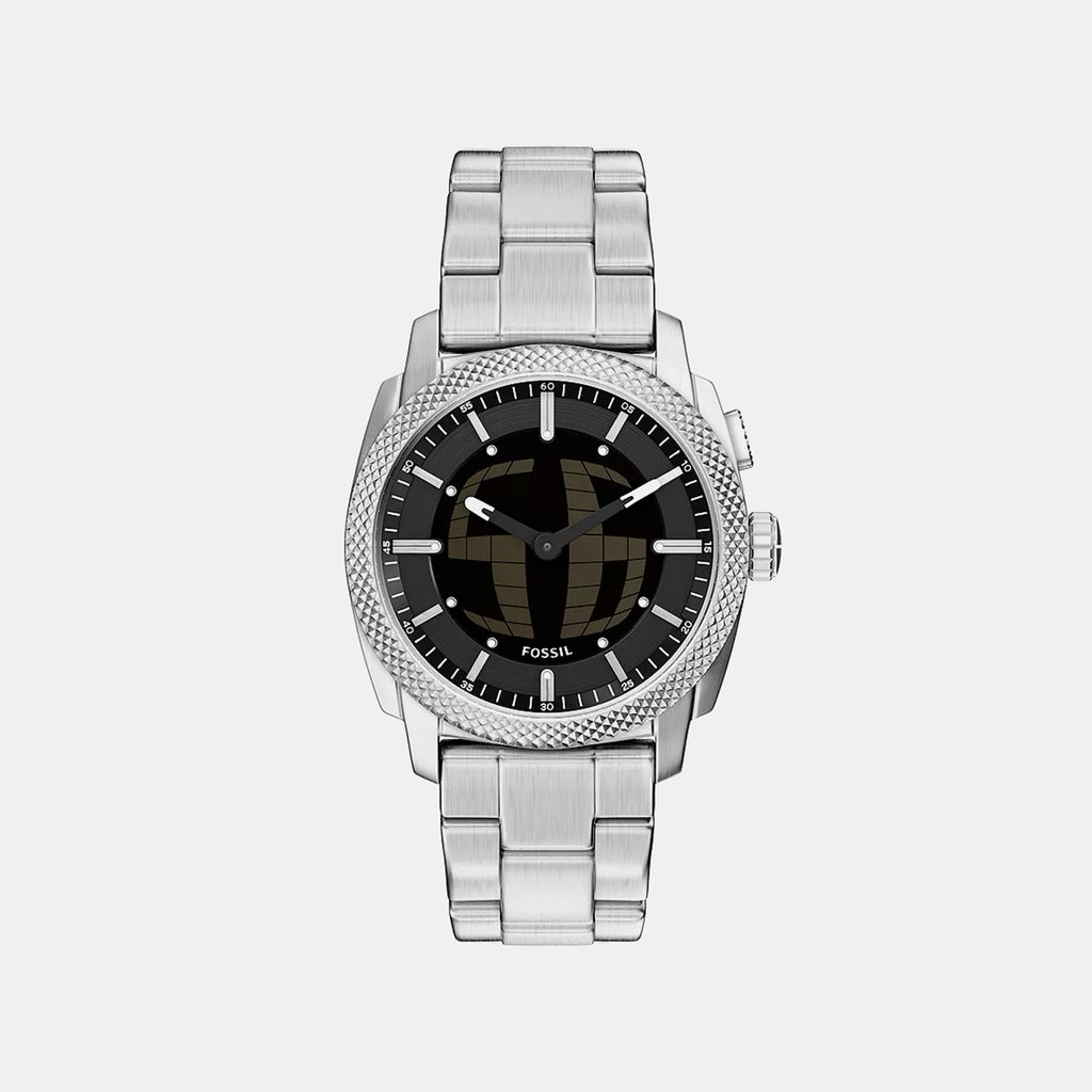 Machine Big Tic Men Quartz Black Dial Analog-Digital Stainless Steel Watch FS6155