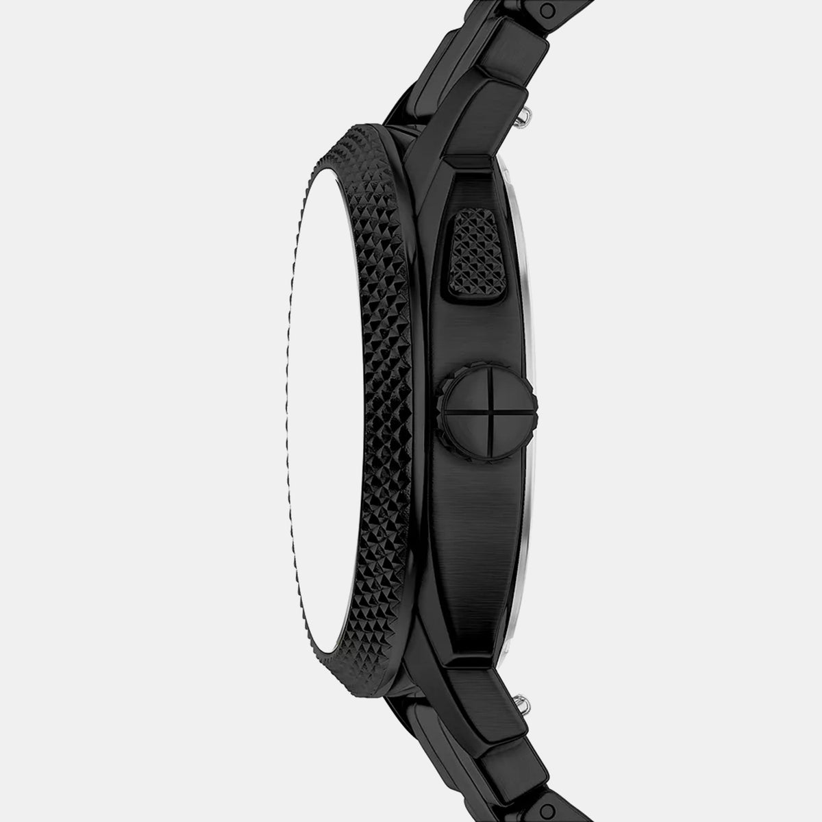 Machine Men Quartz Black Dial Analog-Digital Mesh Watch FS6156