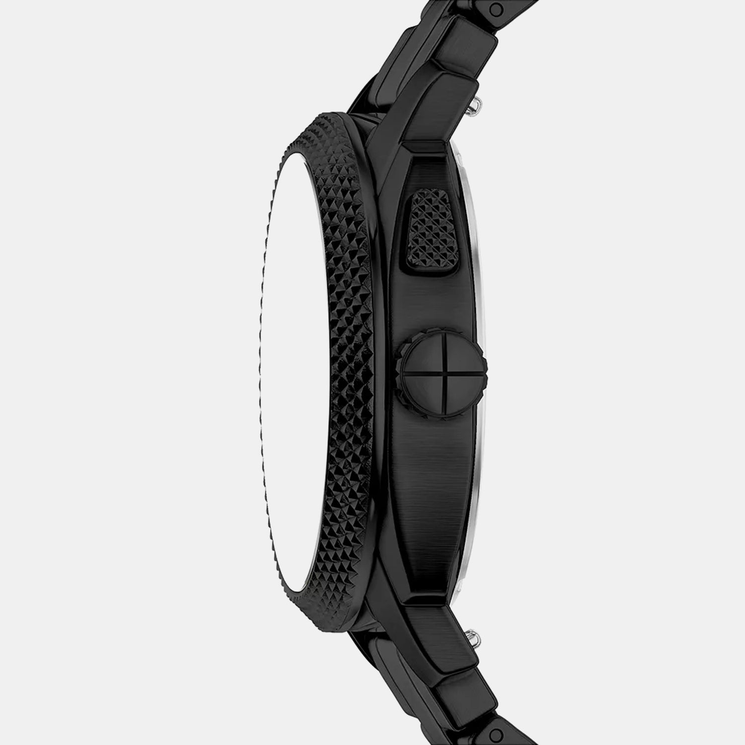 Machine Big Tic Men Quartz Black Dial Analog-Digital Stainless Steel Watch FS6156