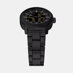 Machine Big Tic Men Quartz Black Dial Analog-Digital Stainless Steel Watch FS6156