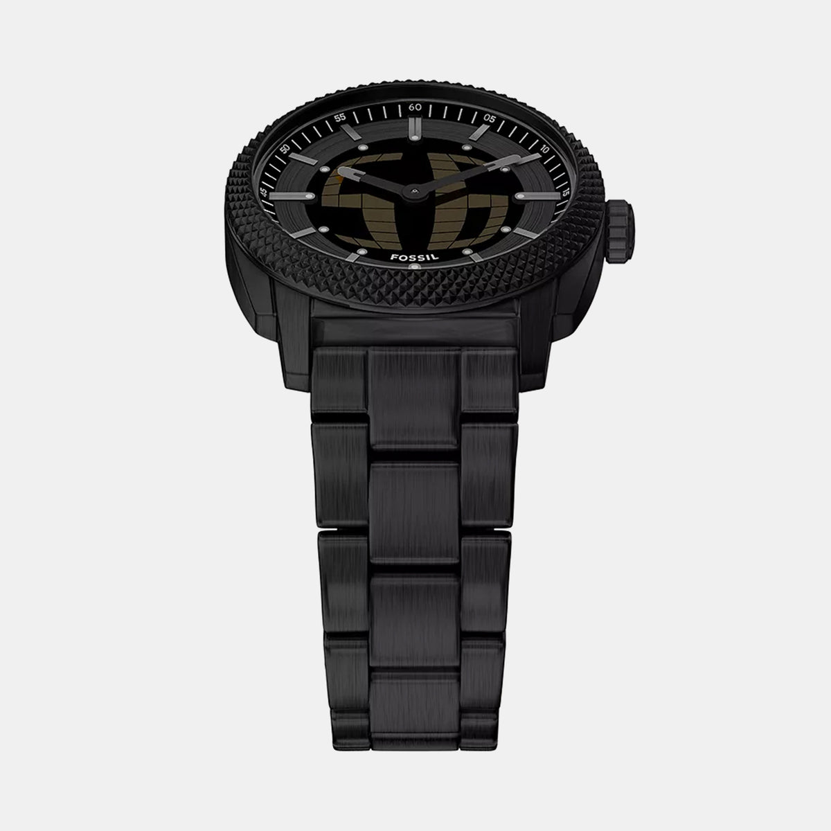 Machine Men Quartz Black Dial Analog-Digital Mesh Watch FS6156