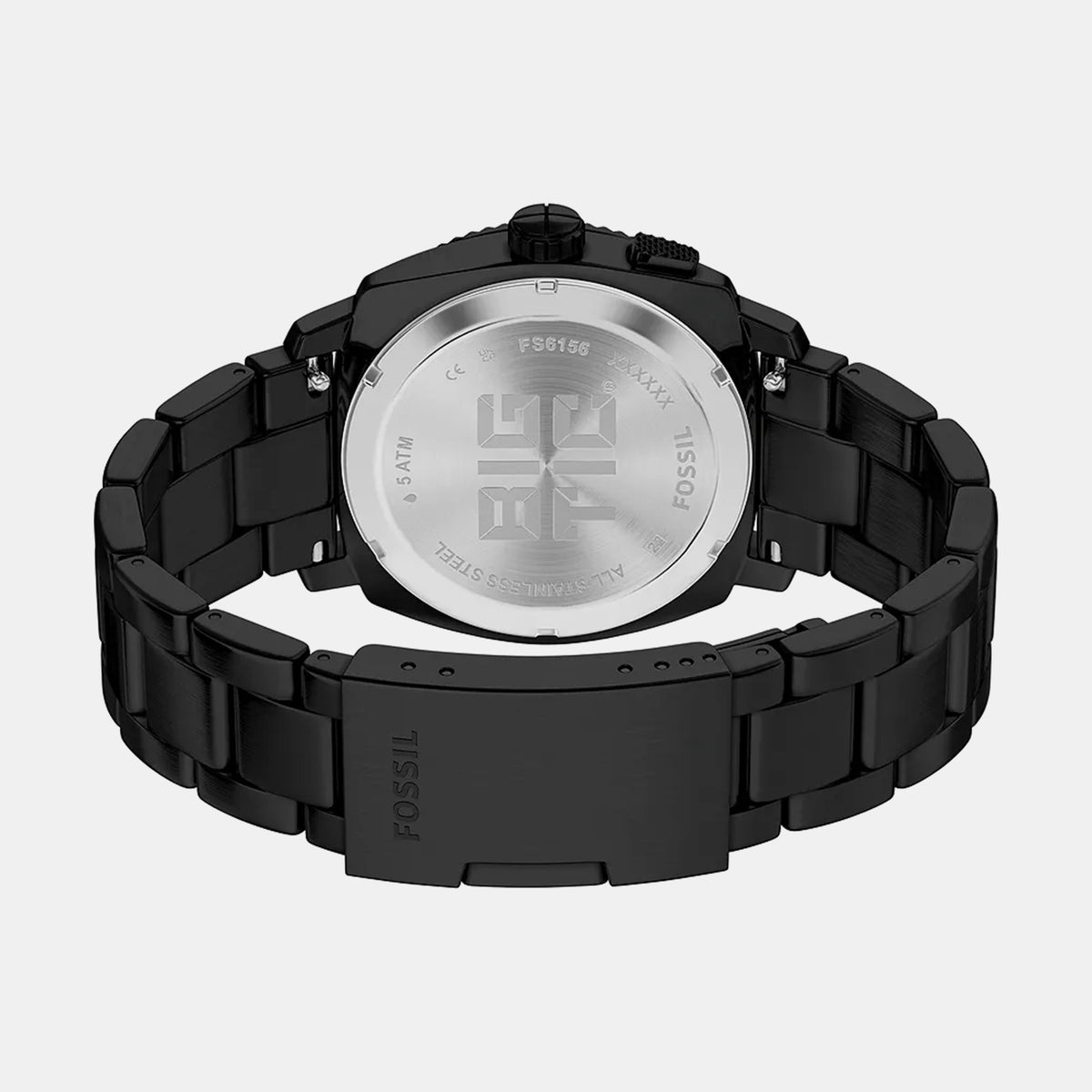 Machine Men Quartz Black Dial Analog-Digital Mesh Watch FS6156