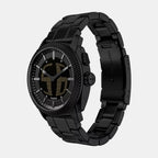Machine Big Tic Men Quartz Black Dial Analog-Digital Stainless Steel Watch FS6156