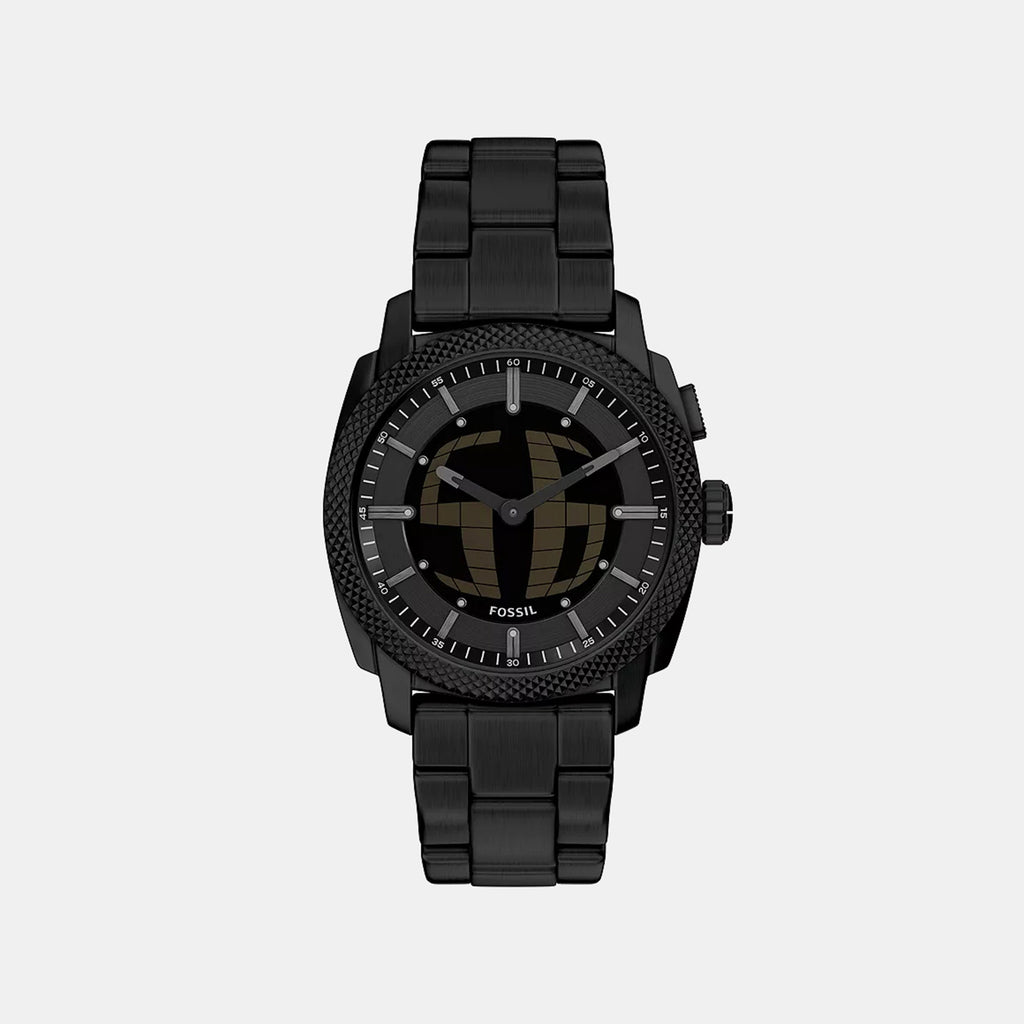 Machine Big Tic Men Quartz Black Dial Analog-Digital Stainless Steel Watch FS6156