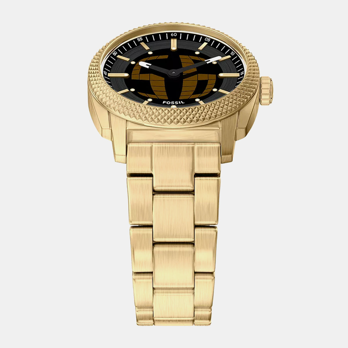 Machine Men Quartz Black Dial Analog-Digital Stainless Steel Watch FS6157