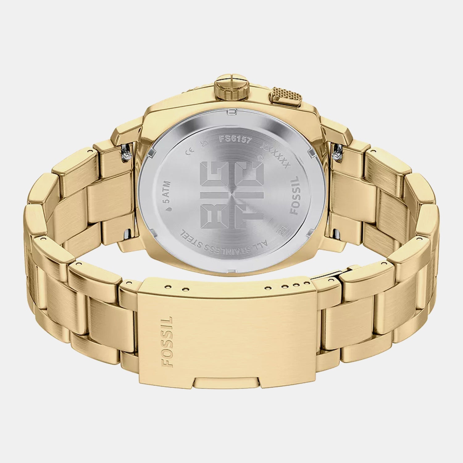 Machine Big Tic Men Quartz Dual Tone Dial Analog-digital Stainless Steel Watch FS6157