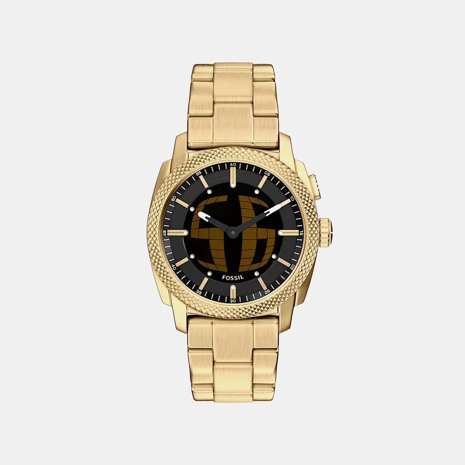 Machine Big Tic Men Quartz Dual Tone Dial Analog-digital Stainless Steel Watch FS6157