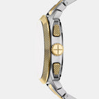 Men Quartz Black Dial Chronograph Stainless Steel Watch FS6159