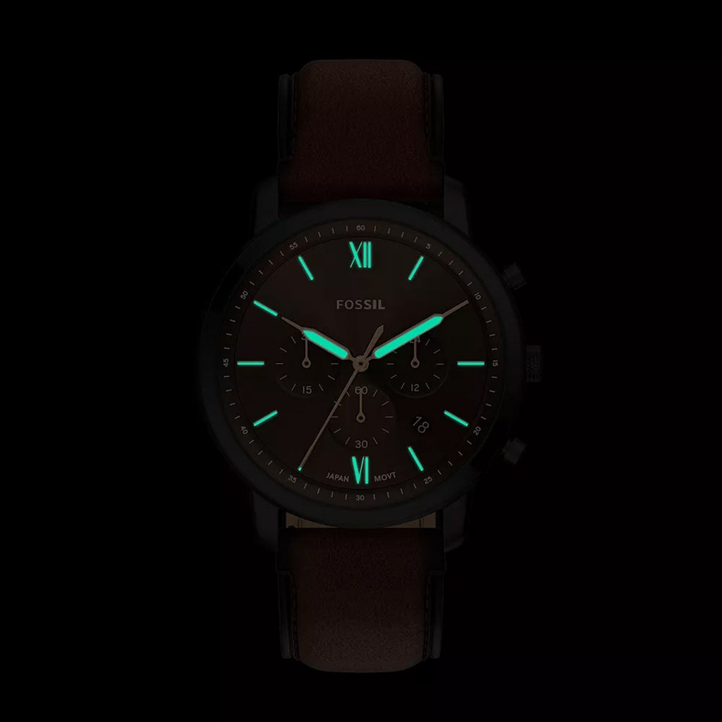 Neutra Men Quartz Brown Dial Chronograph Leather Watch FS6163