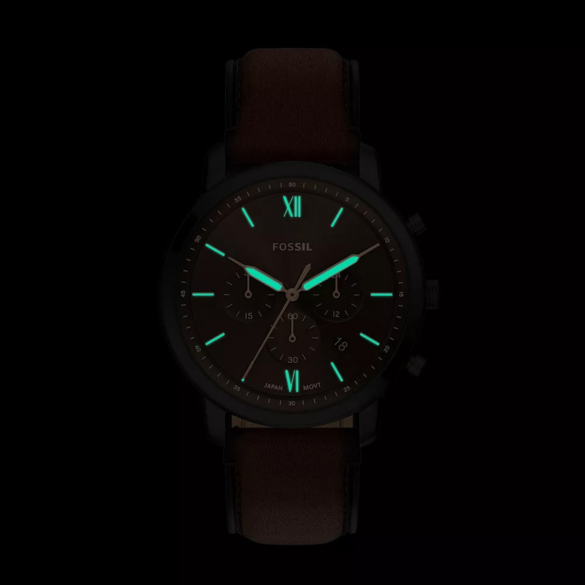 Neutra Men Quartz Black Dial Chronograph Leather Watch FS6163
