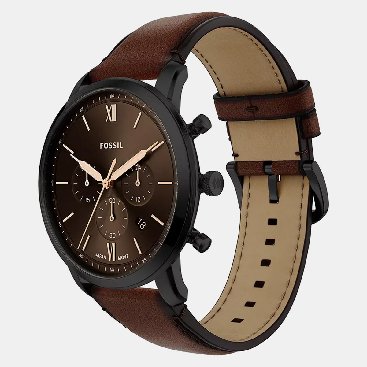 Neutra Men Quartz Black Dial Chronograph Leather Watch FS6163