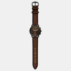 Neutra Men Quartz Brown Dial Chronograph Leather Watch FS6163