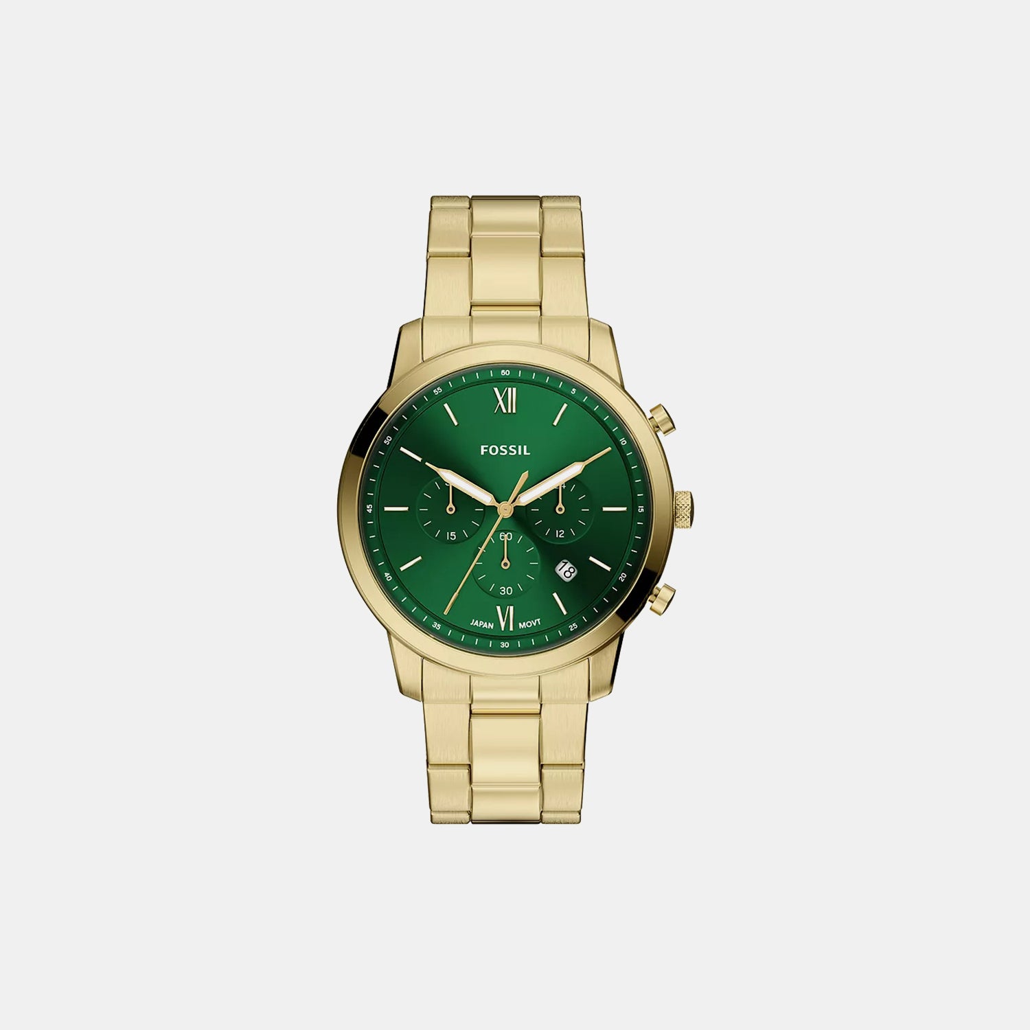 Neutra Men Quartz Green Dial Chronograph Stainless Steel Watch FS6164