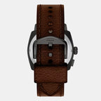 Machine Big Tic Men Quartz Black Dial Analog-Digital Leather Watch FS6165
