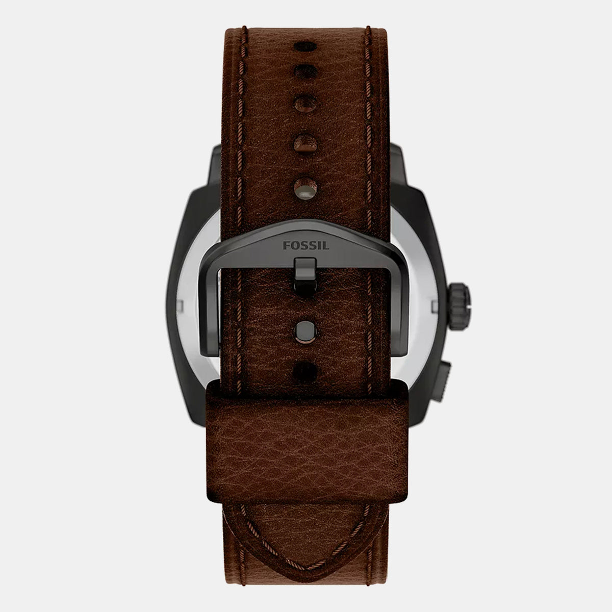 Machine Men Quartz Black Dial Analog-Digital Leather Watch FS6165