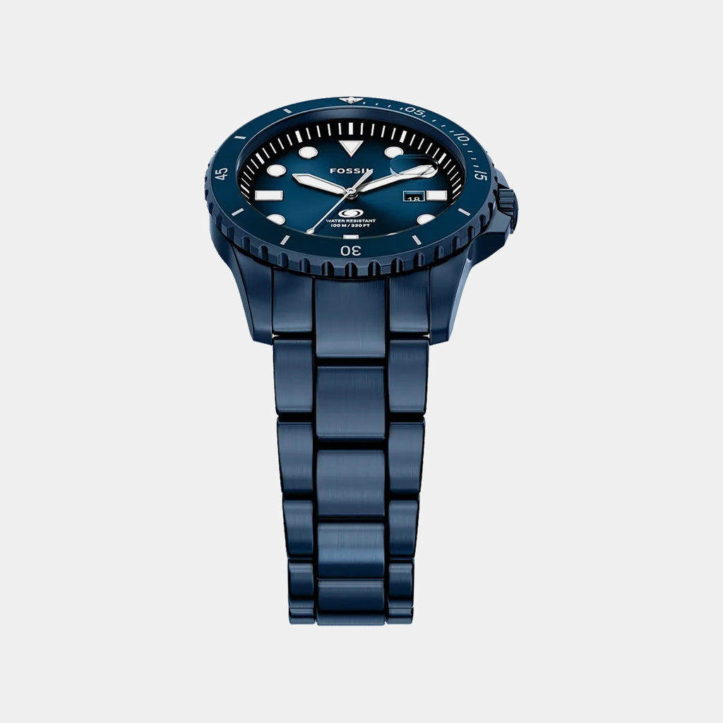 Blue Dive Men Quartz Blue Dial Analog Stainless Steel Watch FS6166