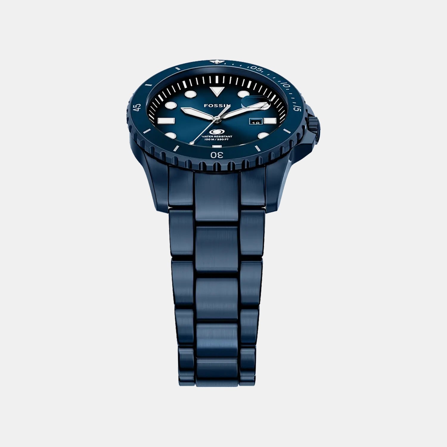 Blue Dive Men Quartz Blue Dial Analog Stainless Steel Watch FS6166
