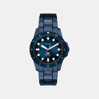 Blue Dive Men Quartz Blue Dial Analog Stainless Steel Watch FS6166
