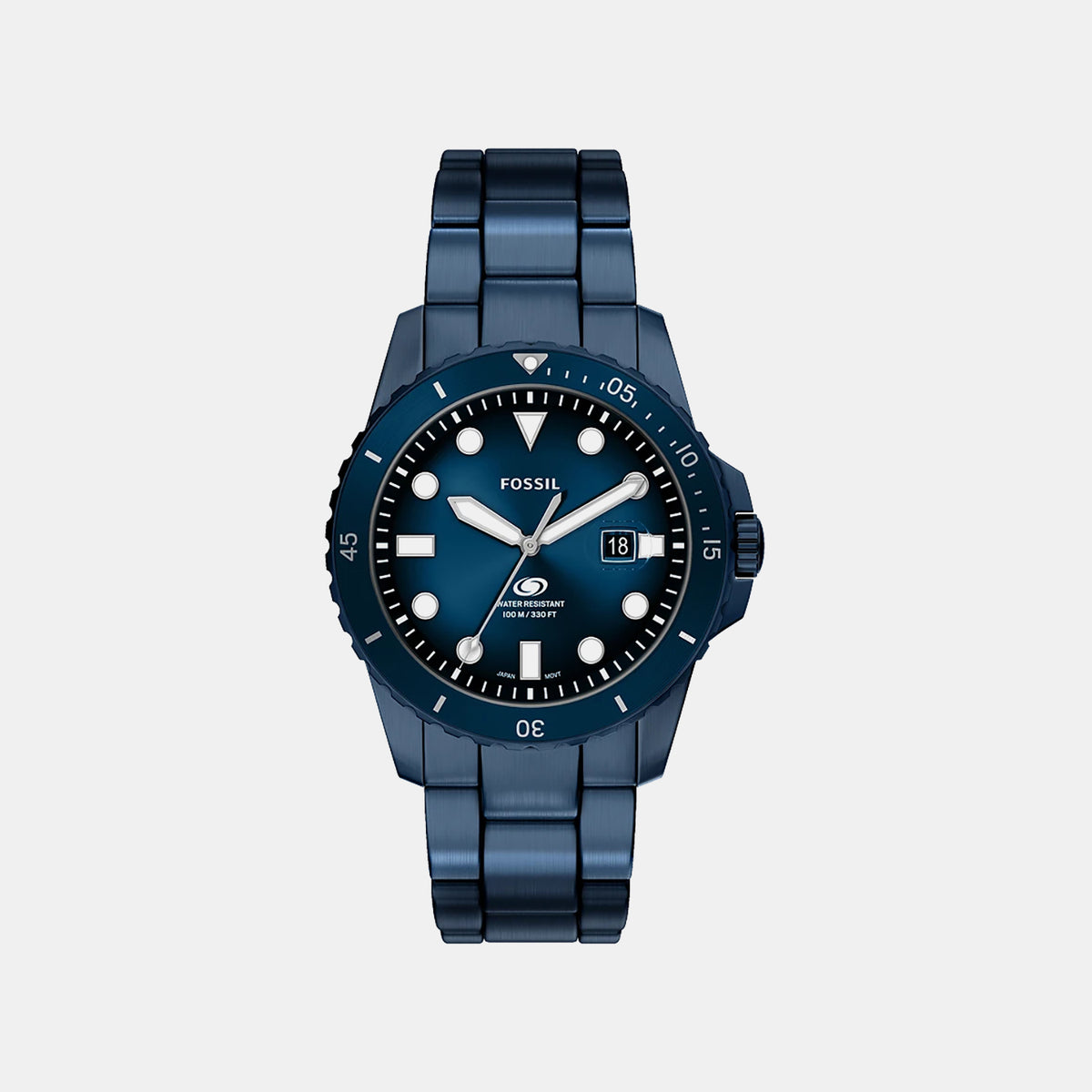 Blue Dive Men Quartz Blue Dial Analog Stainless Steel Watch FS6166