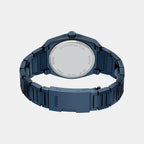 Everett Men Quartz Blue Dial Analog Stainless Steel Watch FS6169