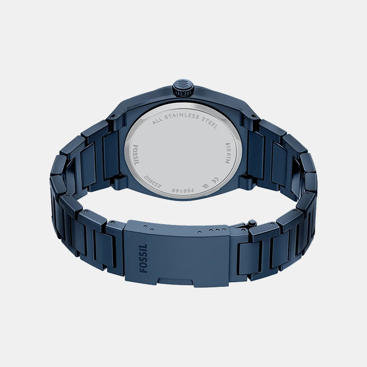 Everett Men Quartz Blue Dial Analog Stainless Steel Watch FS6169