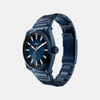 Everett Men Quartz Blue Dial Analog Stainless Steel Watch FS6169