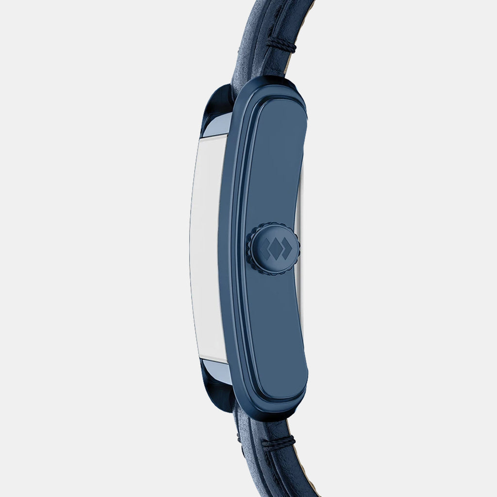 Carraway Men Quartz Blue Dial Analog Leather Watch FS6170