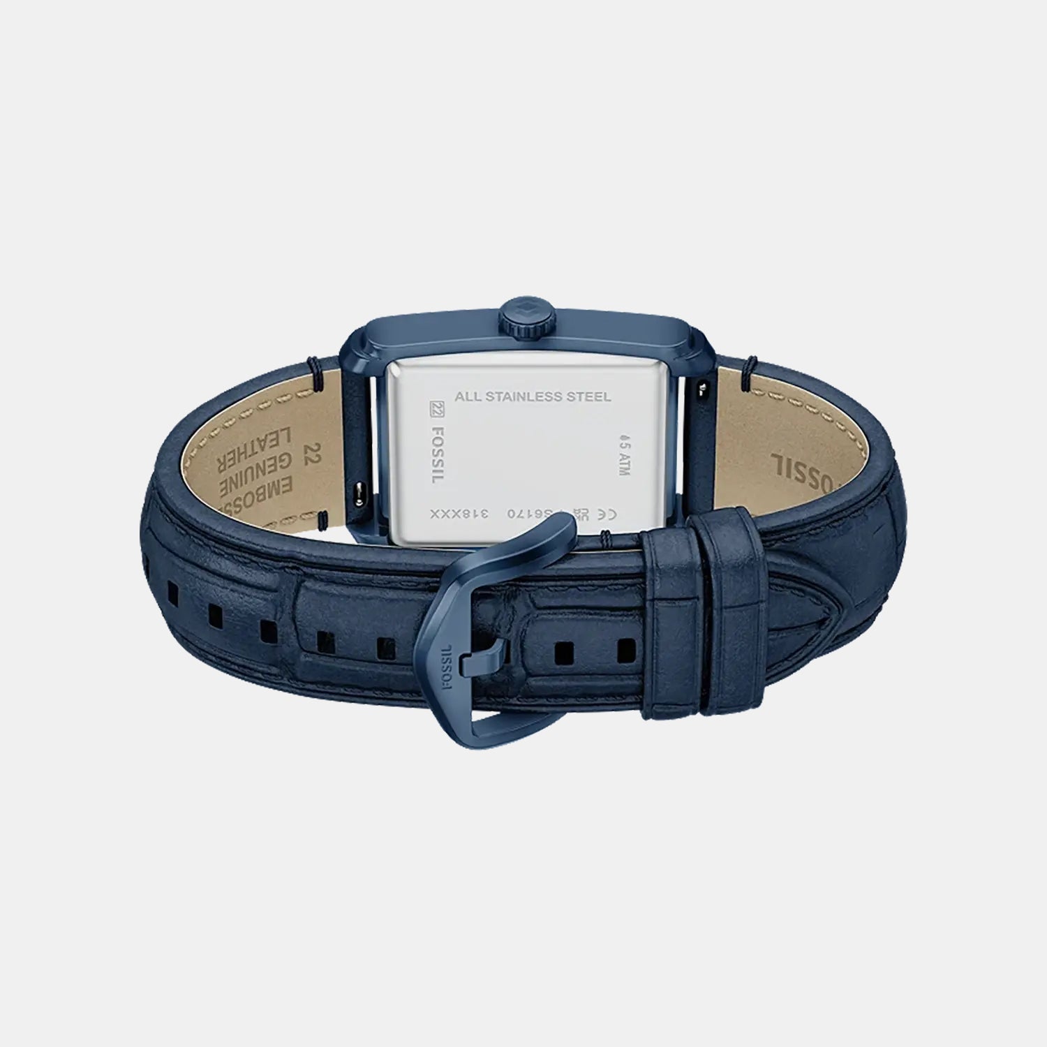Carraway Men Quartz Blue Dial Analog Leather Watch FS6170