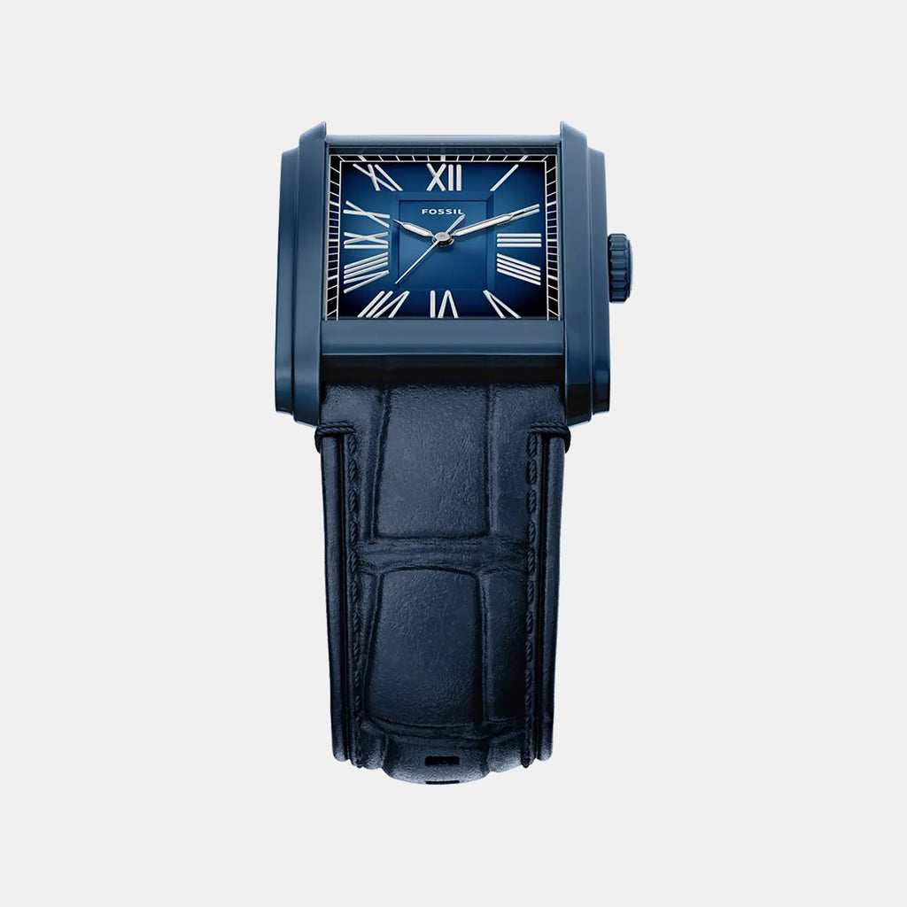 Carraway Men Quartz Blue Dial Analog Leather Watch FS6170
