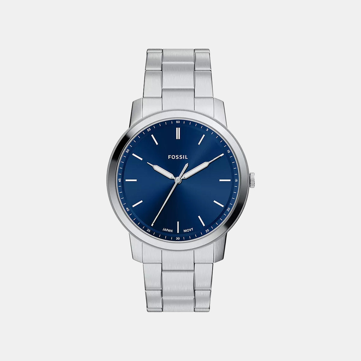Minimalist Men Quartz Blue Dial Analog Stainless Steel Watch FS6180