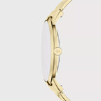 Minimalist Men Quartz Gold Dial Analog Stainless Steel Watch FS6181