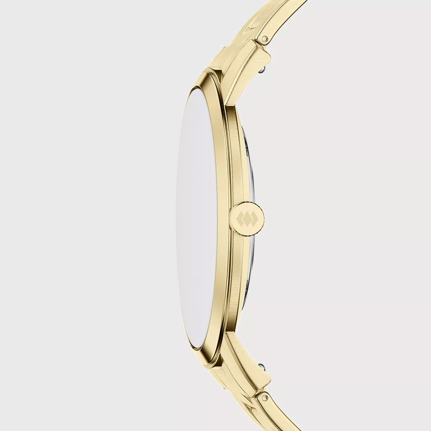 Minimalist Men Quartz Gold Dial Analog Stainless Steel Watch FS6181