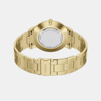 Minimalist Men Quartz Gold Dial Analog Stainless Steel Watch FS6181