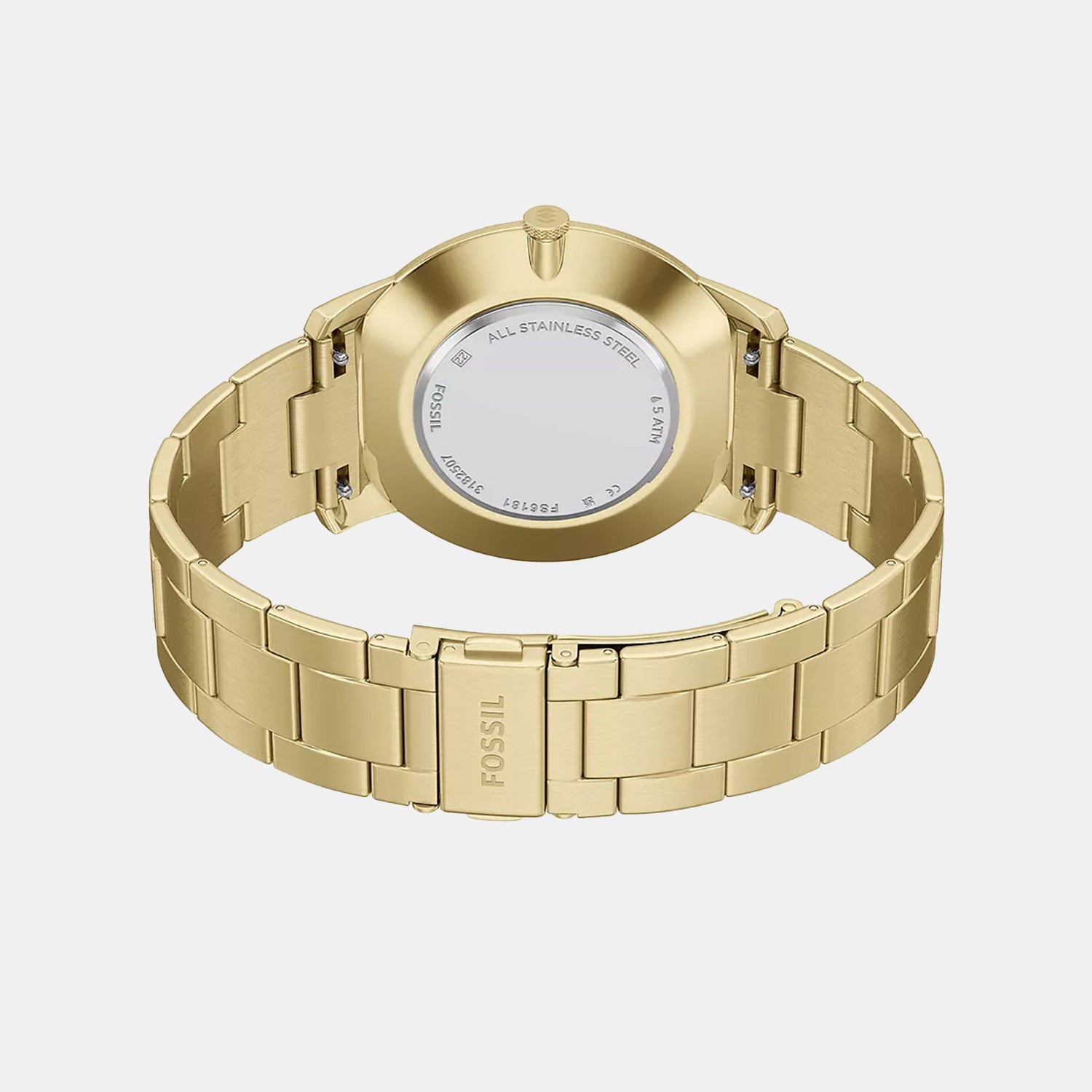 Minimalist Men Quartz Gold Dial Analog Stainless Steel Watch FS6181