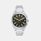 Everett Men Quartz Green Dial Chronograph Stainless Steel Watch FS6183
