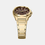Everett Men Quartz Brown Dial Chronograph Stainless Steel Watch FS6184