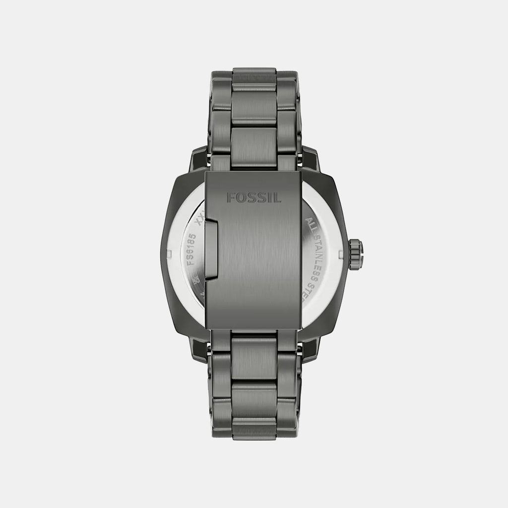 Machine Men Quartz Black Dial Analog Stainless Steel Watch FS6185