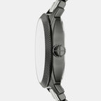 Machine Men Quartz Black Dial Analog Stainless Steel Watch FS6185