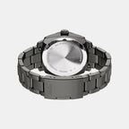Machine Men Quartz Black Dial Analog Stainless Steel Watch FS6185