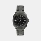 Machine Men Quartz Black Dial Analog Stainless Steel Watch FS6185